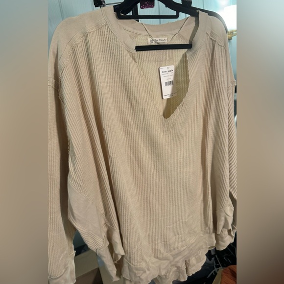 NWT Free People / We the free Owen Long Sleeve Thermal - vanilla cream - LARGE - Picture 10 of 14